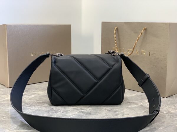 Bulgari Serpenti Cabochon Medium Handbag – Black - Image 4