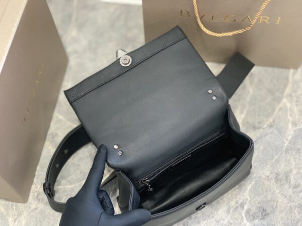 Bulgari Serpenti Cabochon Medium Handbag – Black - Image 2