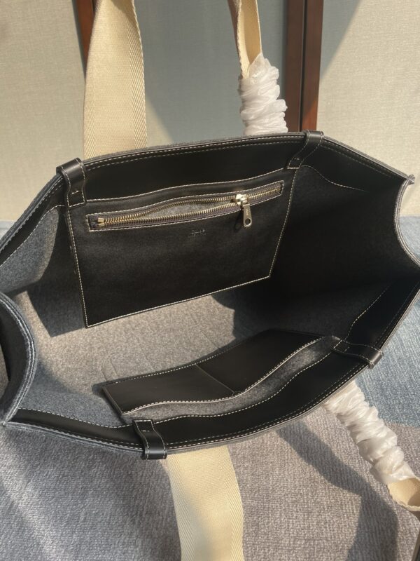 Chloe Woody Large Tote Bag - Gray - Image 2