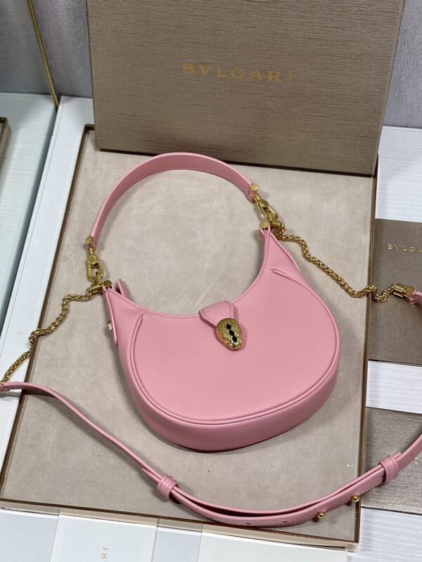 Bulgari Serpenti Ellipse Series Small Crossbody Bag - Pink - Image 3