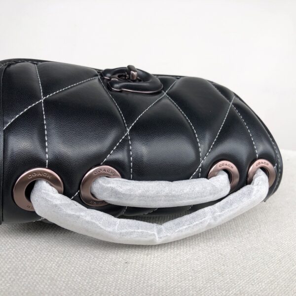Coach Chain Pillow Madison Armpit Crossbody Bag - Black - Image 3