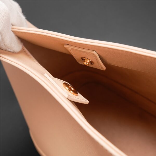 Celine Cuir Triomphe Small Smooth Cow Leather Bucket Bag - Peach - Image 2