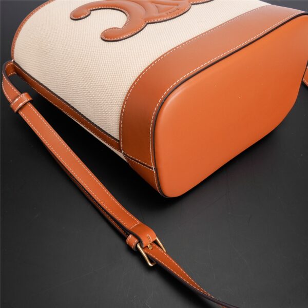 Celine Cuir Triomphe Small Smooth Cow Leather Bucket Bag - Image 3