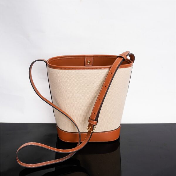 Celine Cuir Triomphe Small Smooth Cow Leather Bucket Bag - Image 4