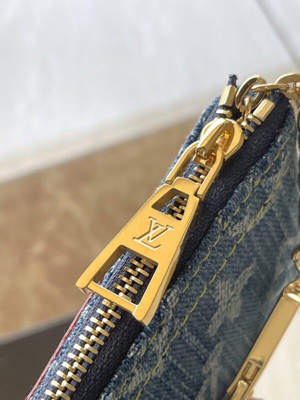 Louis Vuitton  Blue Denim Denim Key Bag - Image 5